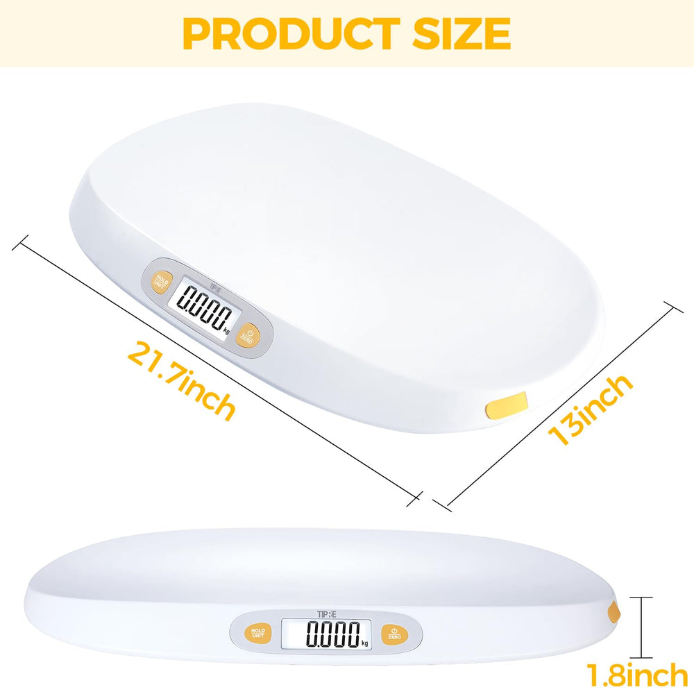 Tipre scale includes battery compartment for easy setup and portability.