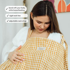 TISU nursing cover for pumping offers discreet, hands-free use.