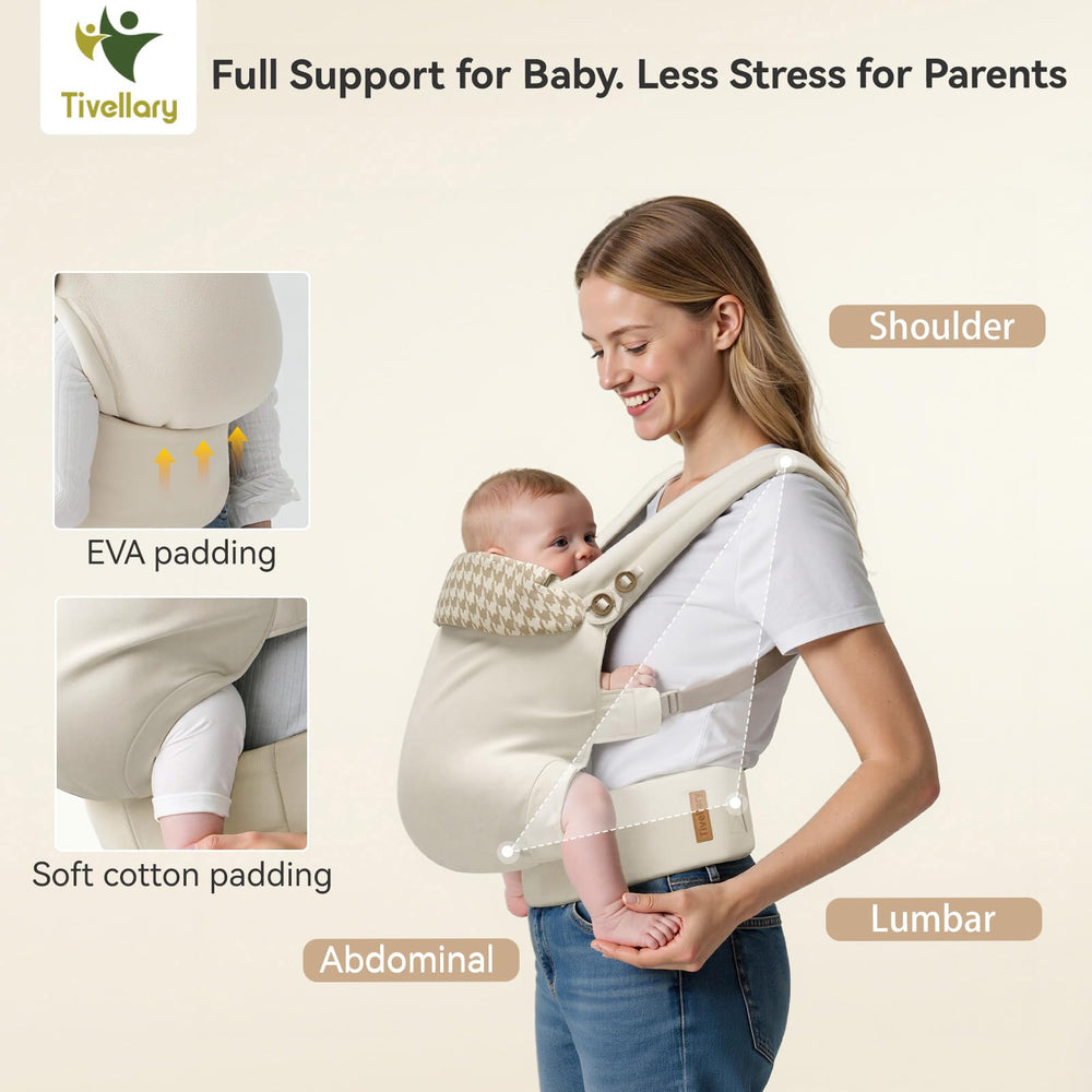 Tivellary lightweight carrier, machine washable on gentle cycle for busy parents.