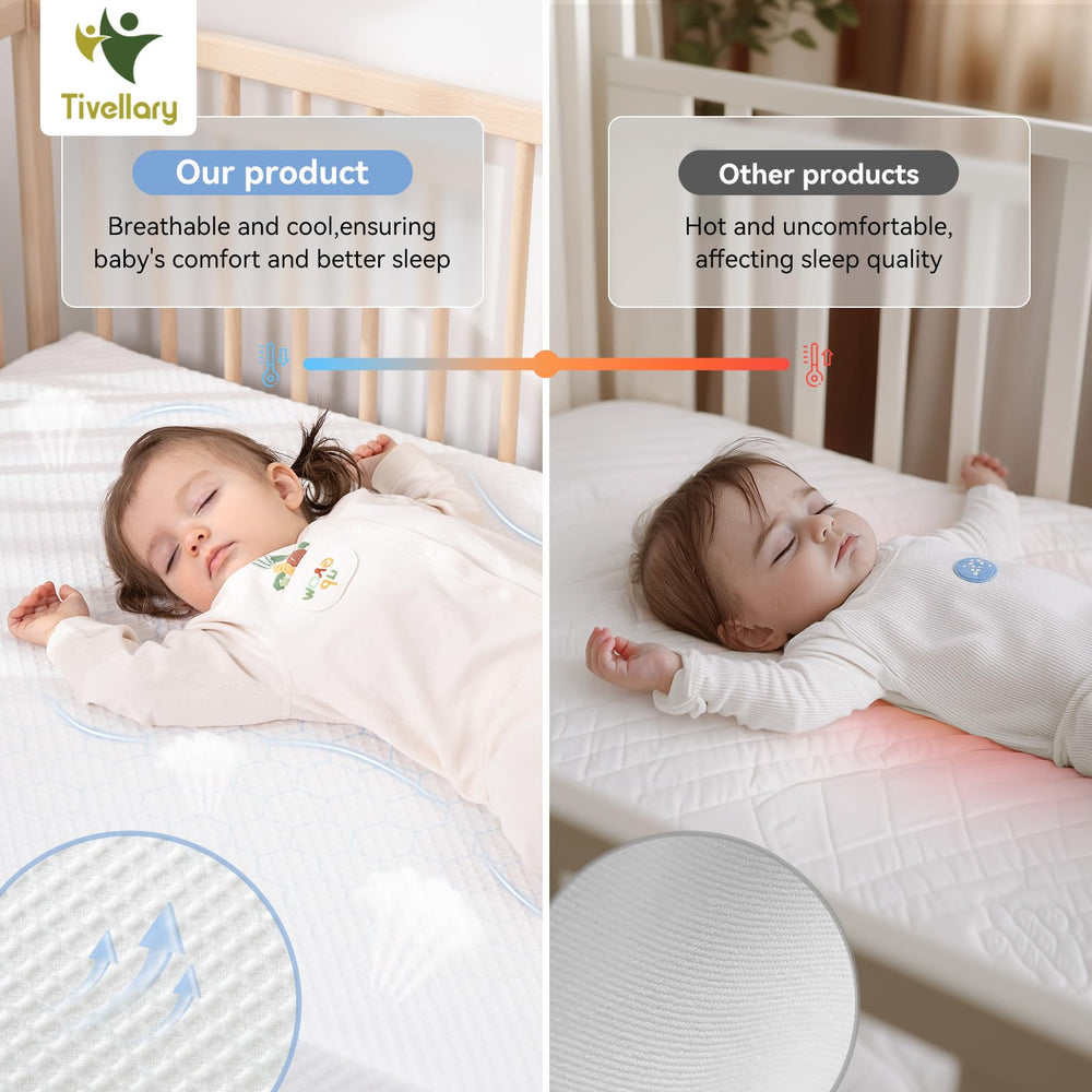 Tivellary standard crib fit for common nursery setups.
