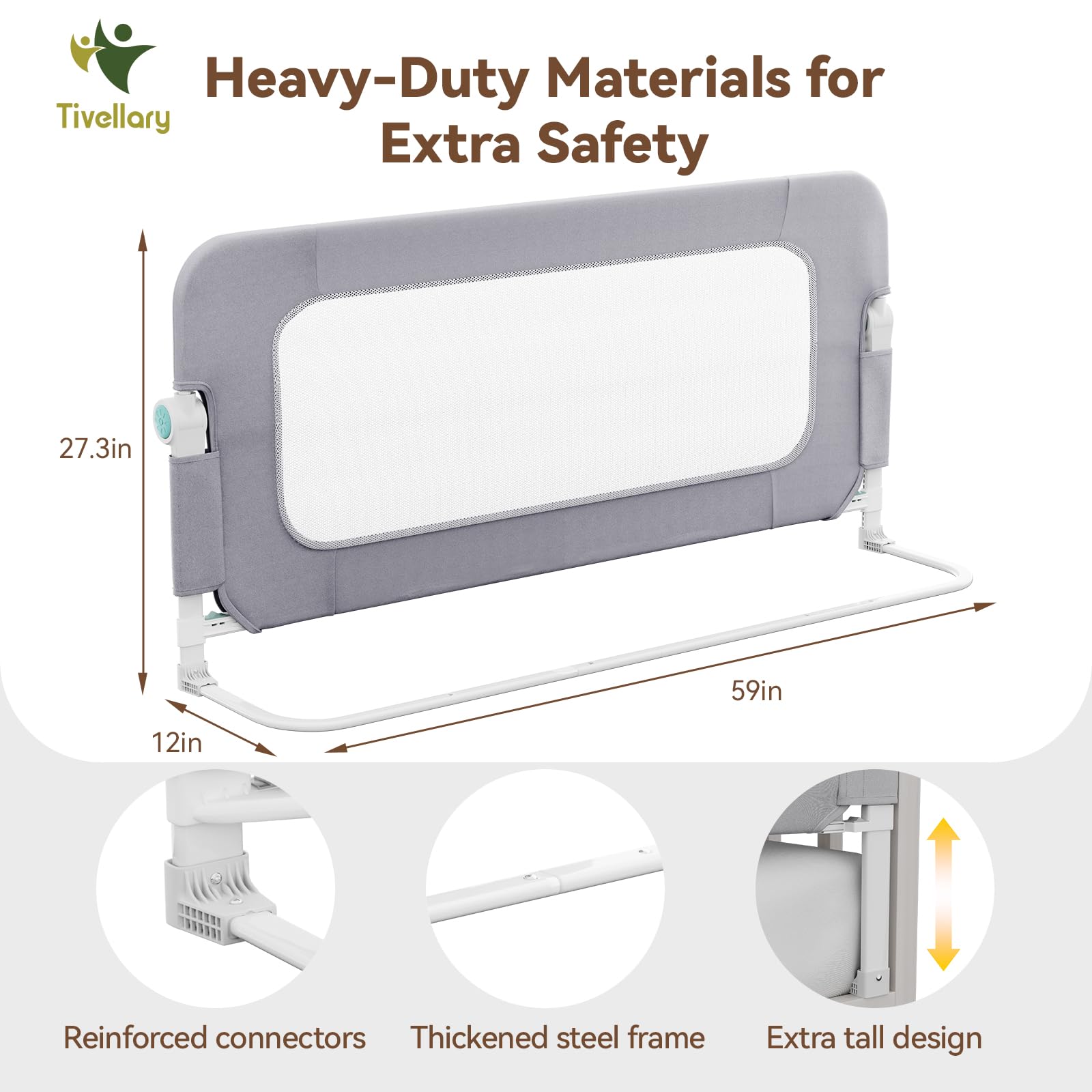 Tivellary U-shape base provides stability and safety.