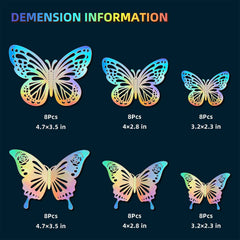 Tixiquns Laser Butterfly Style A medium butterfly enhances cake toppers and decor.