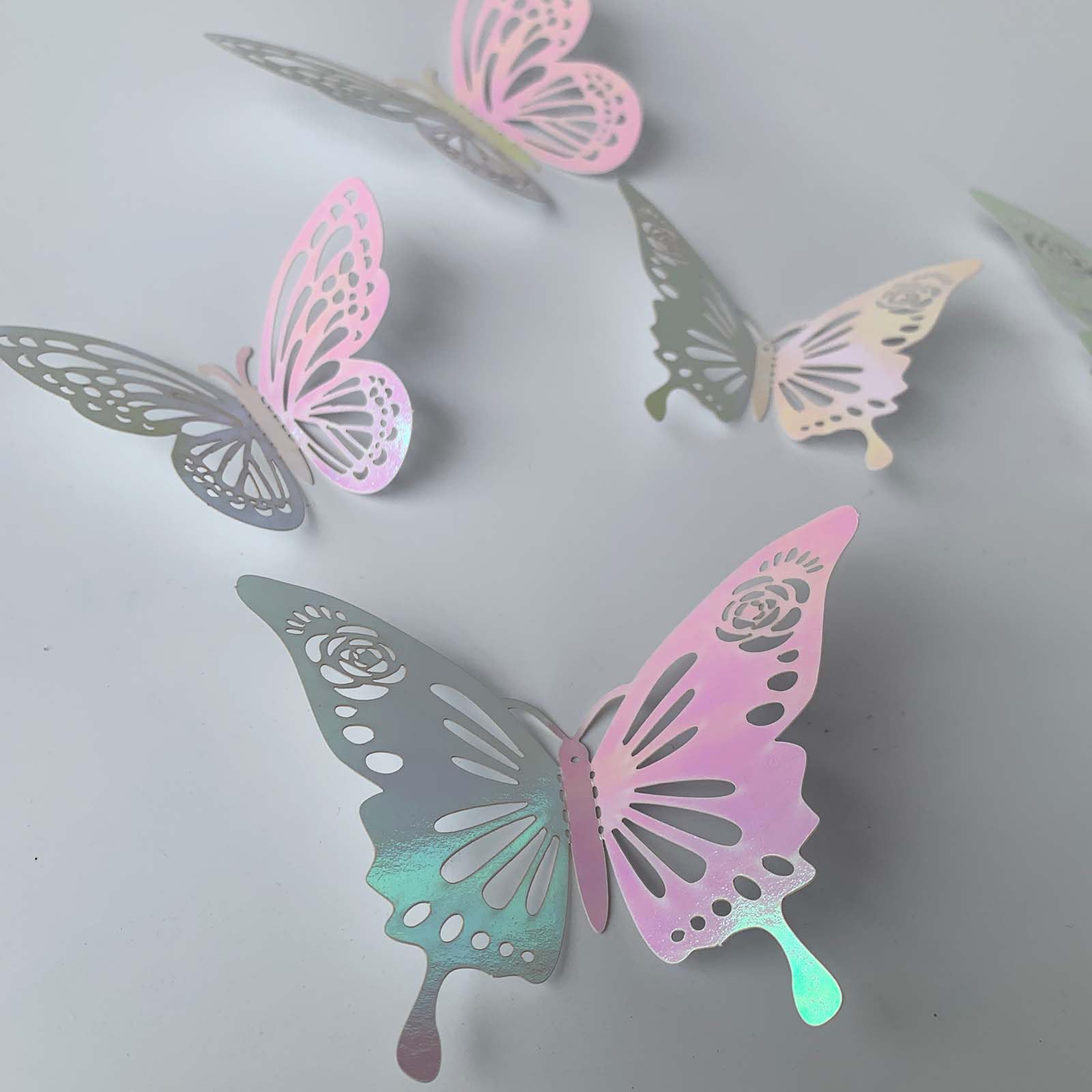 Tixiquns laser pink butterfly cake topper ready butterfly decor for celebrations.