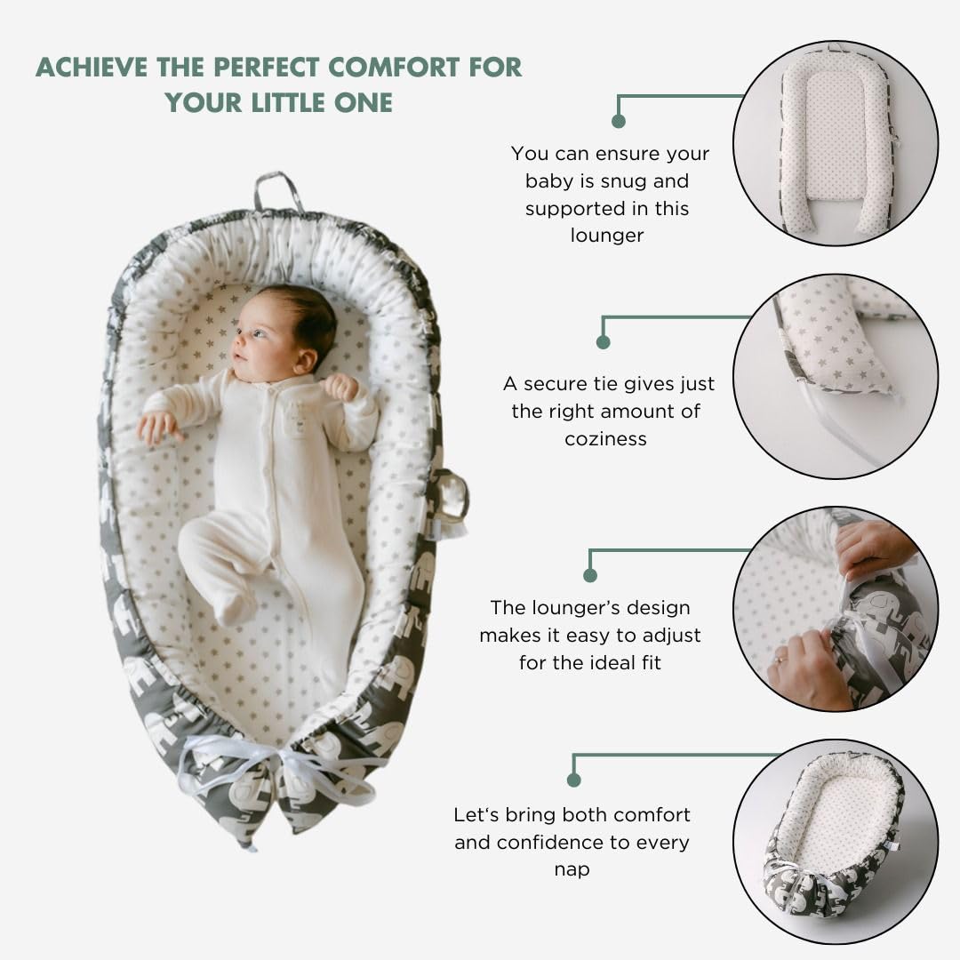 TKC Baby Lounger double-sided pattern offers variety for different spaces.