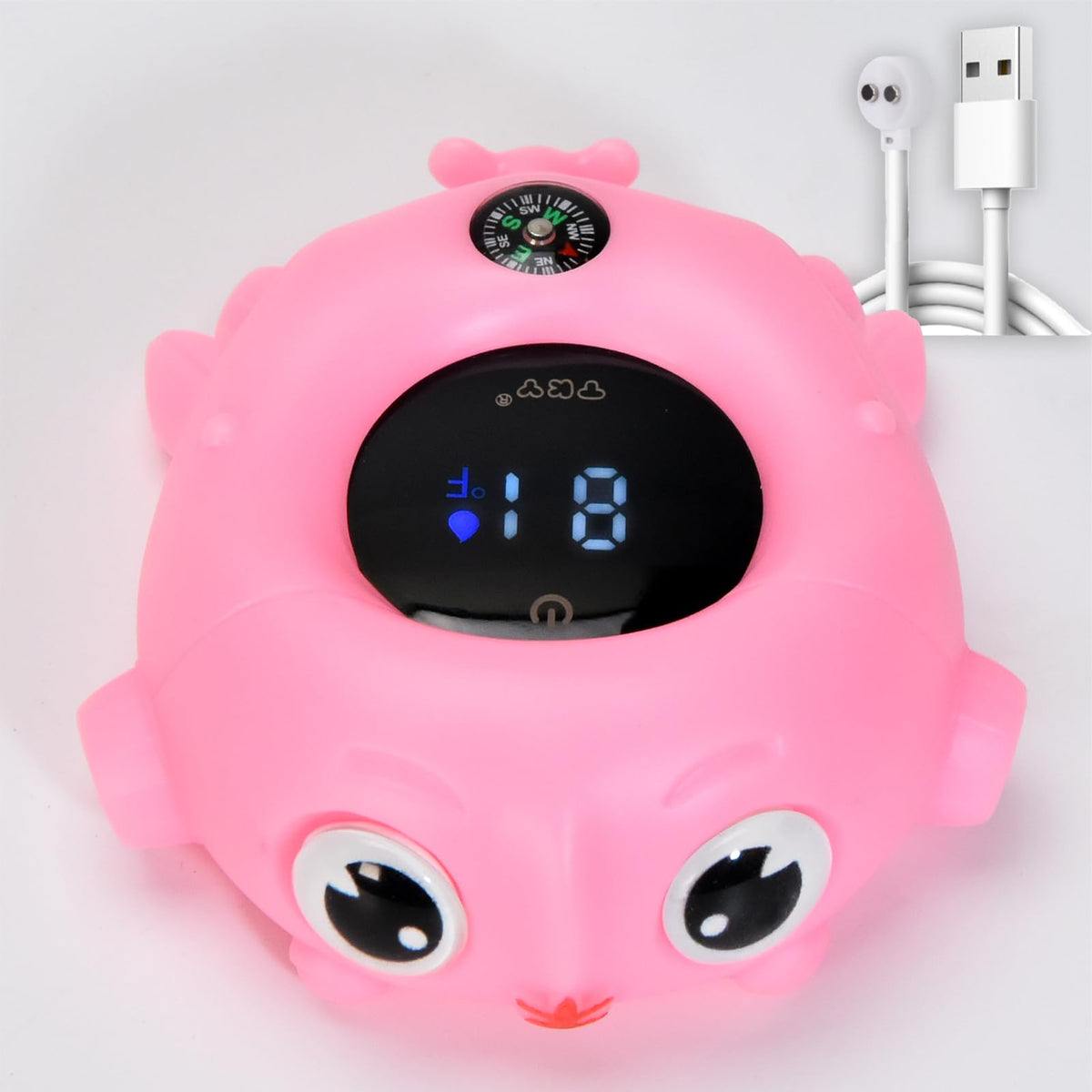 TKY Baby Bath Thermometer display shows real-time water and room temperature.