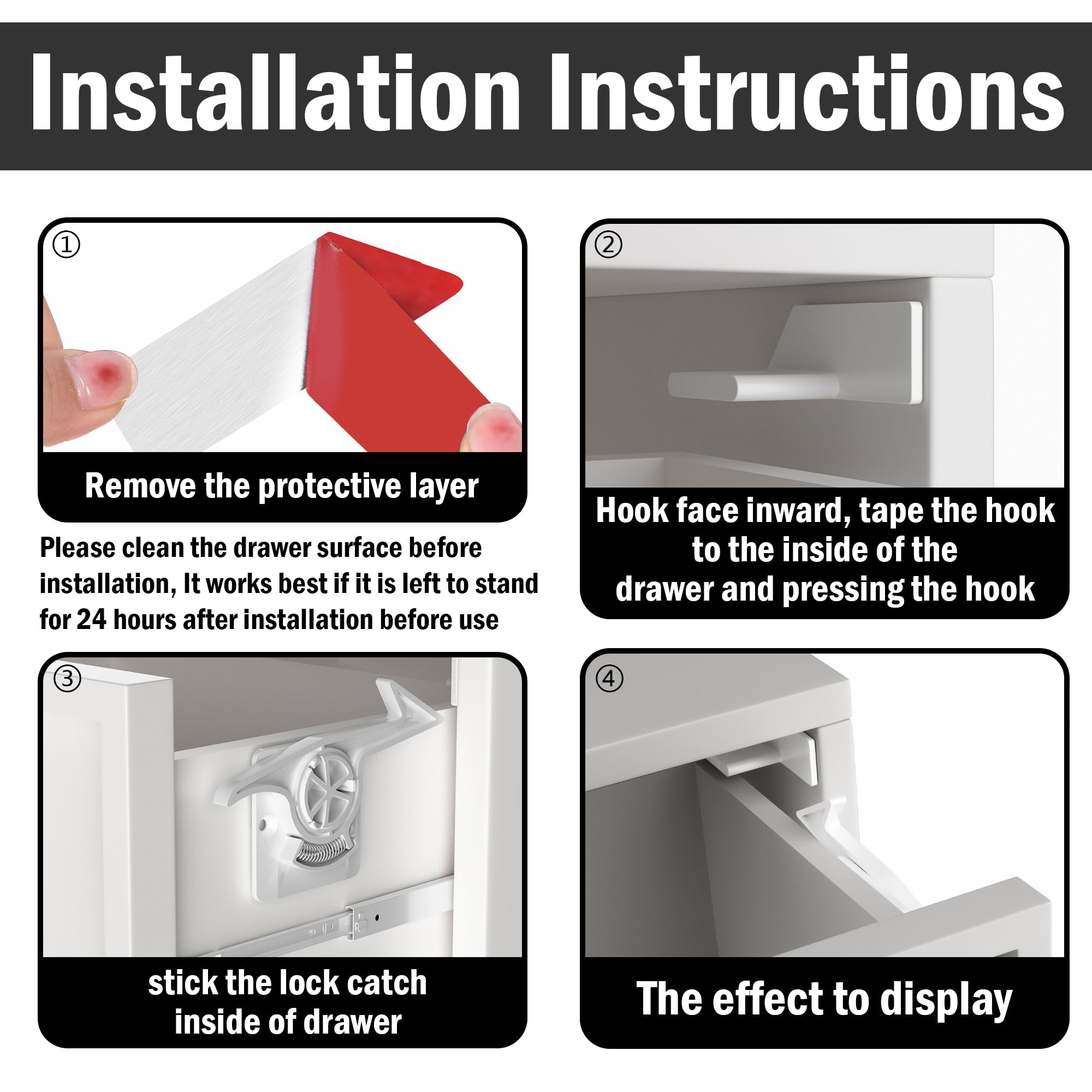 TLAUHANG easy installation lets you mount on most drawer fronts quickly.