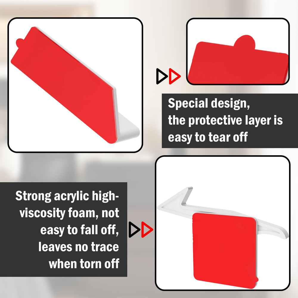 TLAUHANG strong adhesive secures drawers with up to 30 pounds pull-off force.