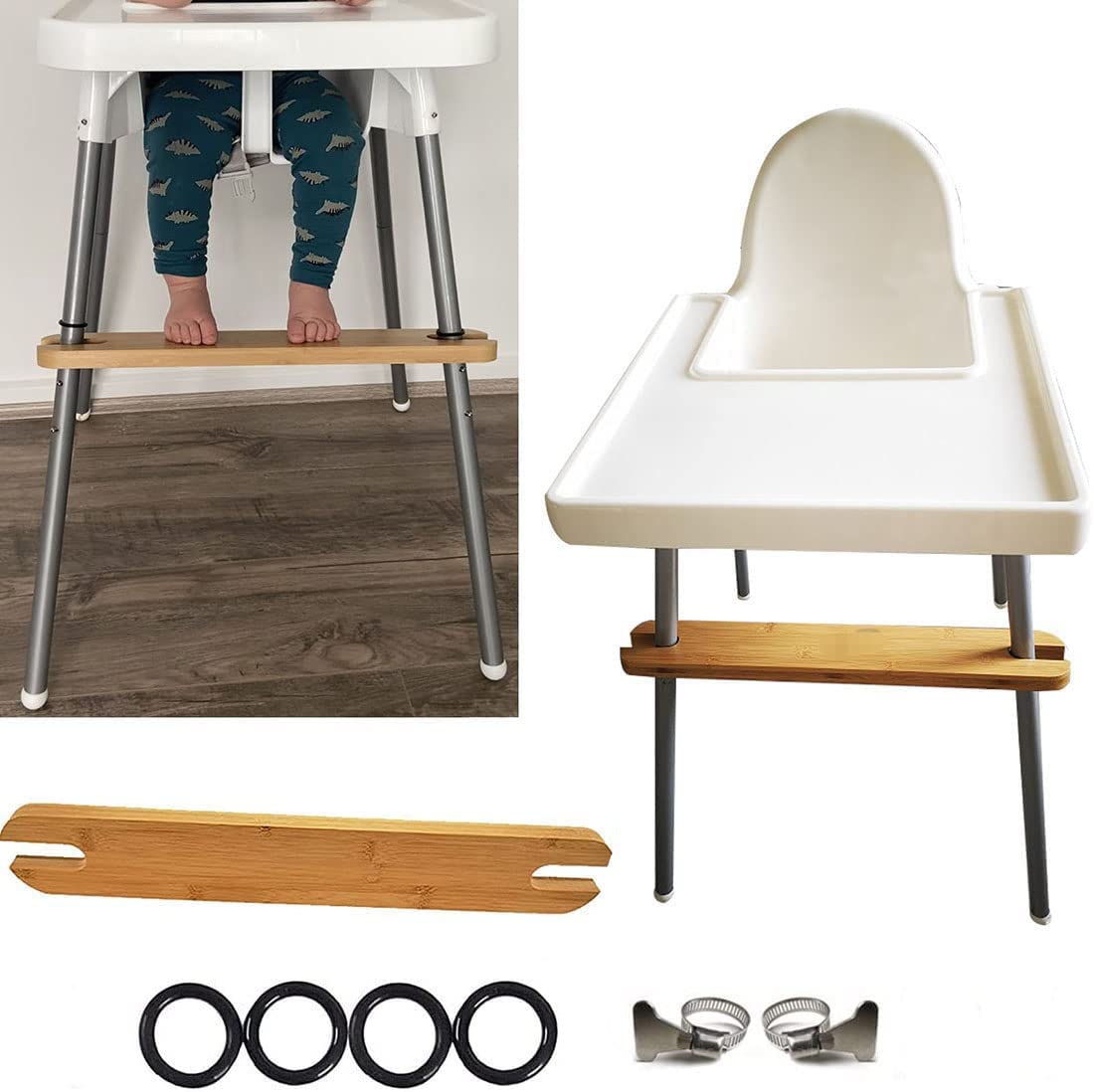 TLBB adjustable-height footrest supports developing posture and comfort for toddlers.