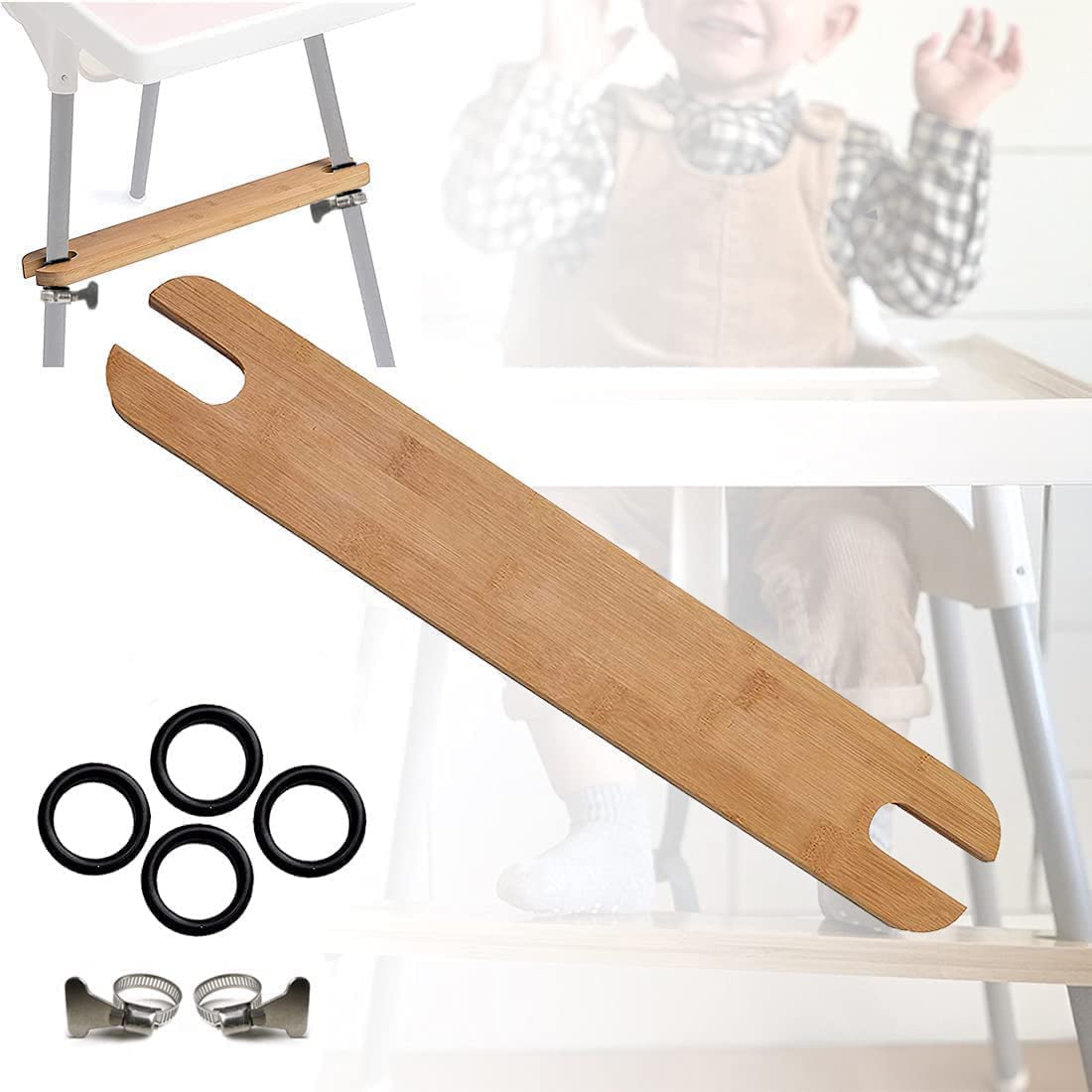 TLBB high chair footrest compatible with IKEA Antilop enables secure fit for growing babies.