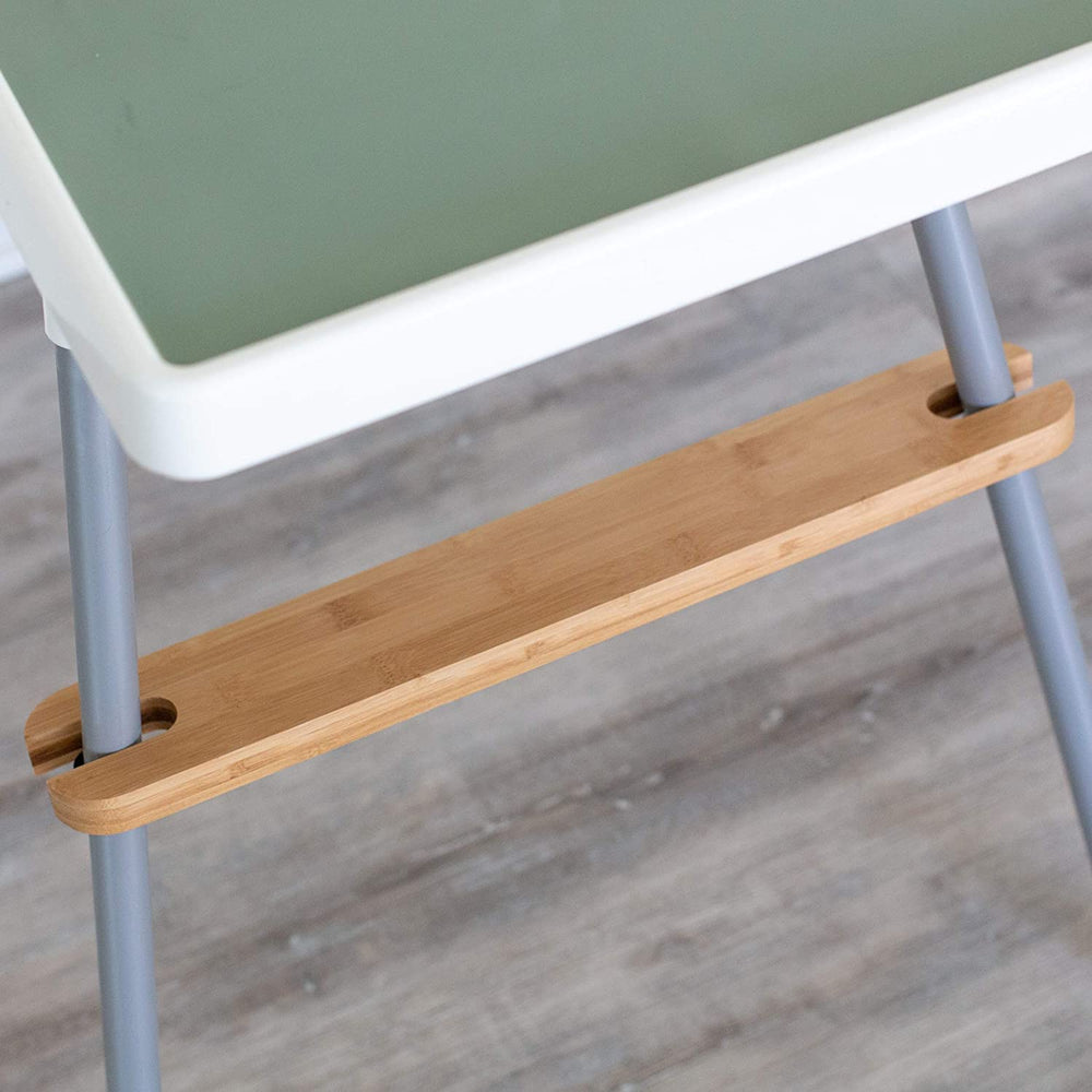 TLBB natural bamboo footrest surface is durable and easy to wipe.