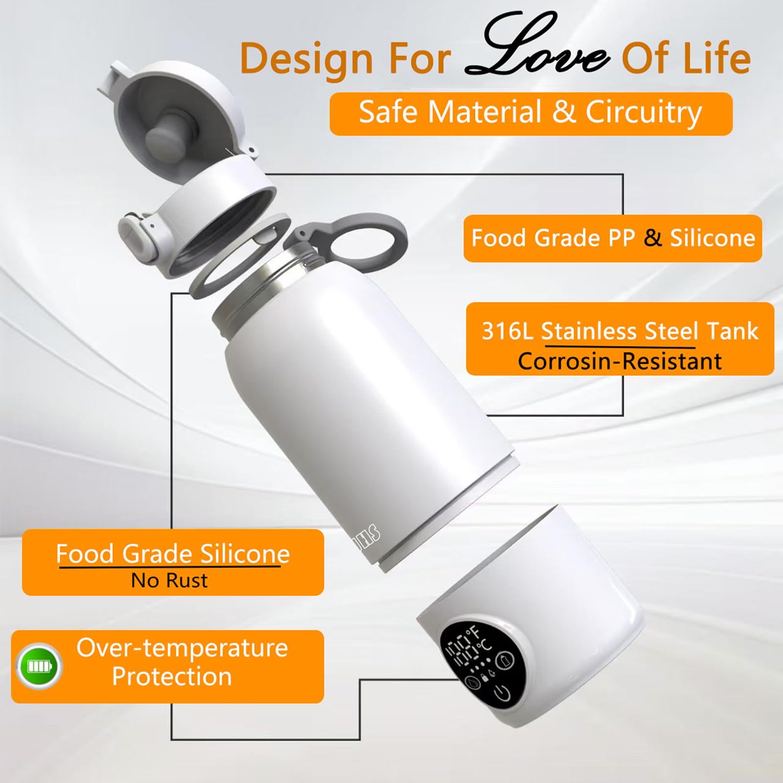 TLTWHS inner tank 316L stainless steel ensures safe, hygienic warming.