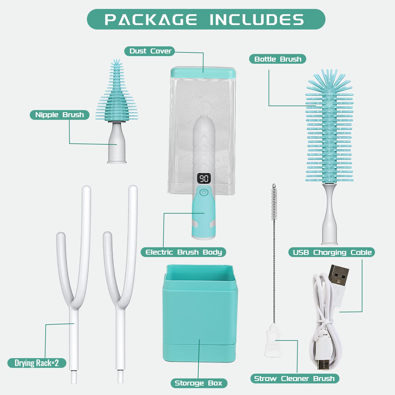 TLYITU suitable for bottles, nipples, and straws in families