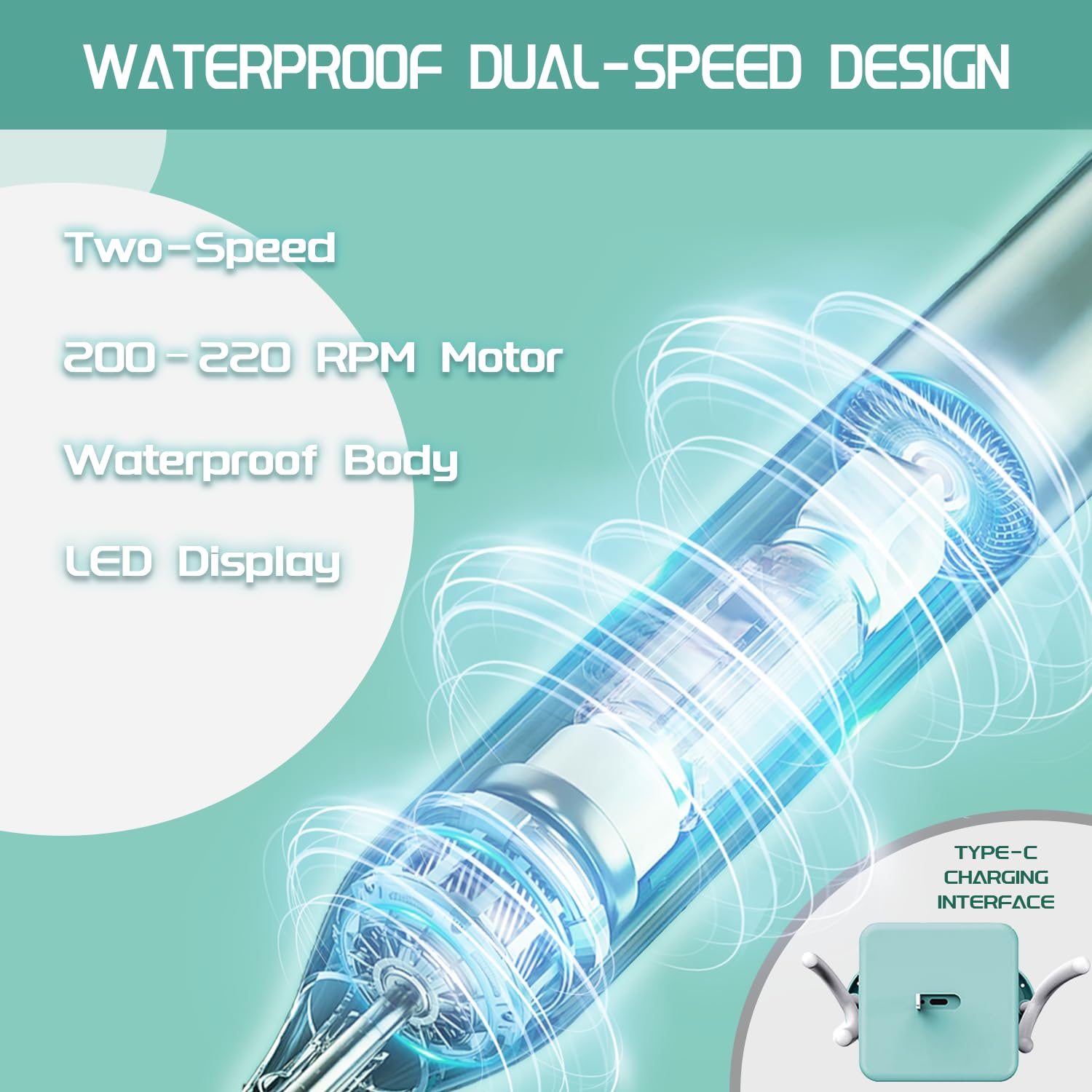 TLYITU USB-C rechargeable bottle brush powers on the go