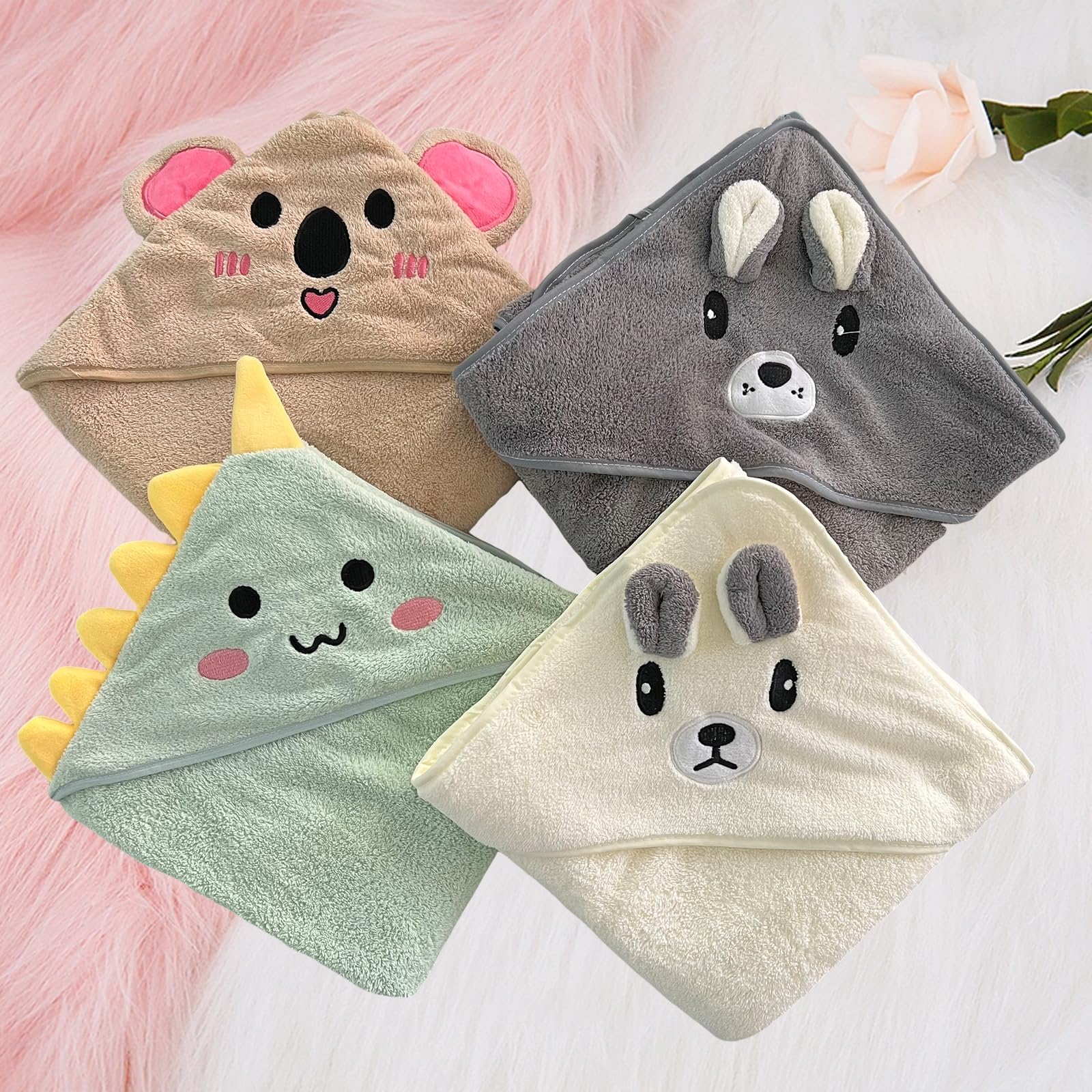 TMIELYBS fluffy texture provides gentle drying and comfort after baths