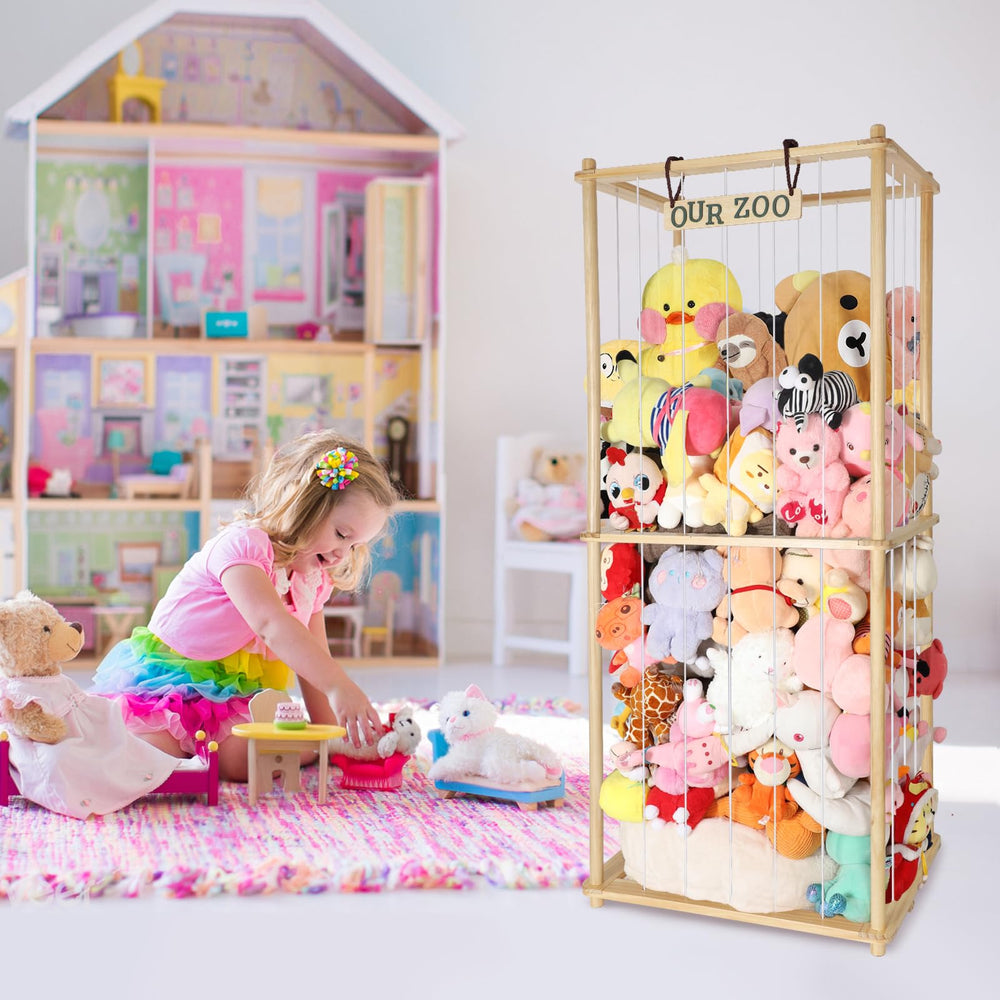 TNAMASUN wood plush organizer demonstrates lightweight design for easy room rearrangement