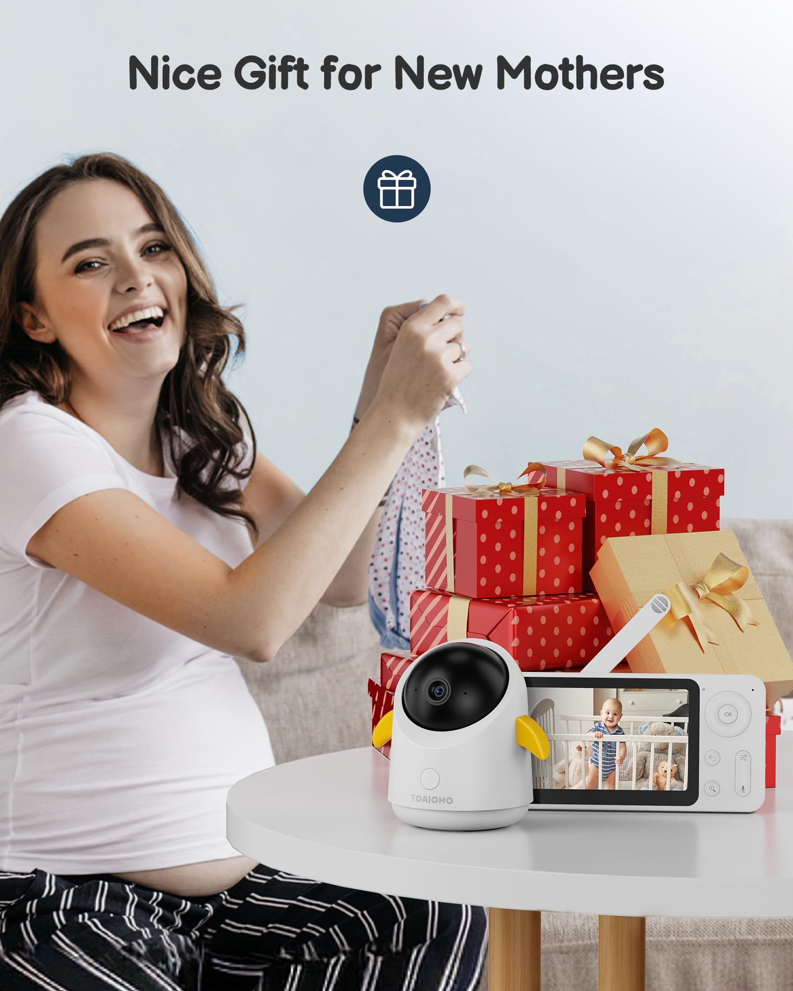TOAIOHO real-time temperature and humidity monitoring aids comfort.