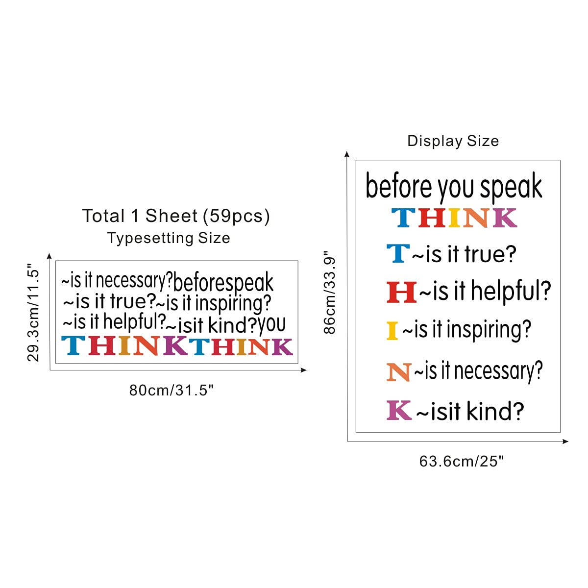 TOARTi UV-printed quote wall sticker with vivid color