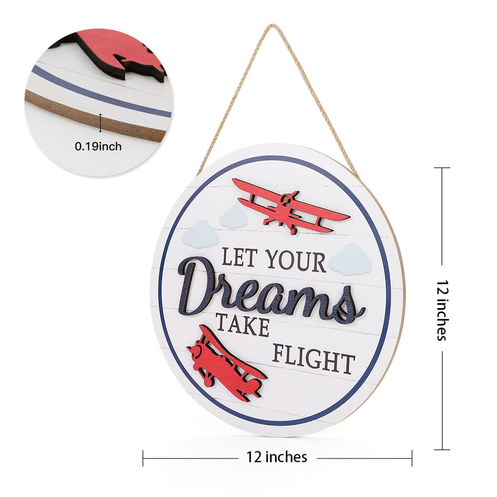 TOARTi wooden airplane wall decor; durable and colorful for everyday use.