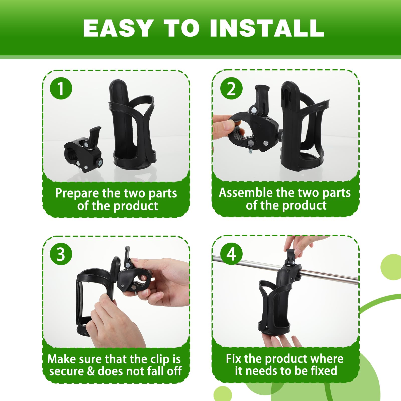 Tobeelec 6in1 360-degree rotation clamp adapts to different angles.