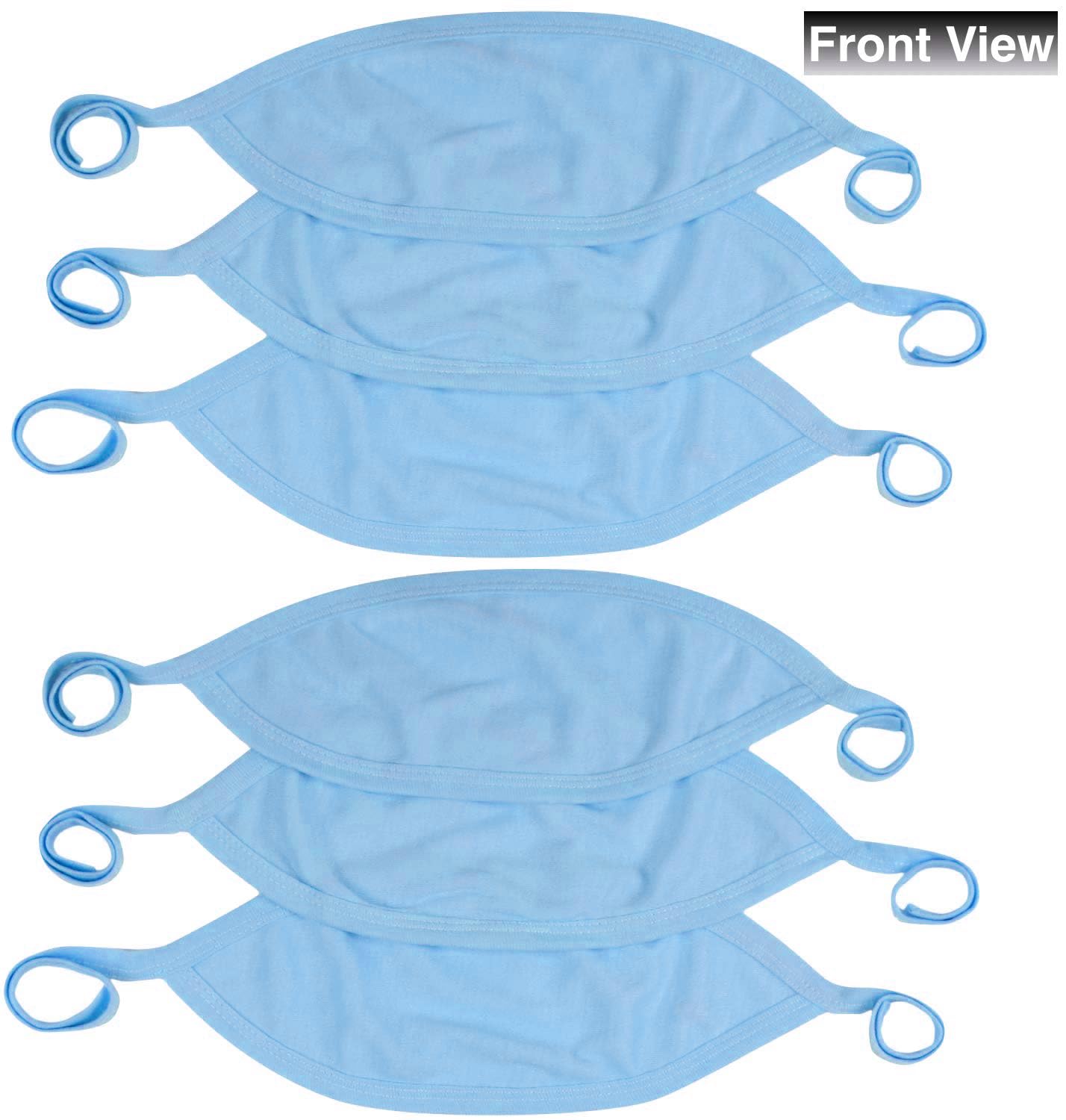 ToBeInStyle blue belly binder on-baby image demonstrates comfortable under-clothing wear