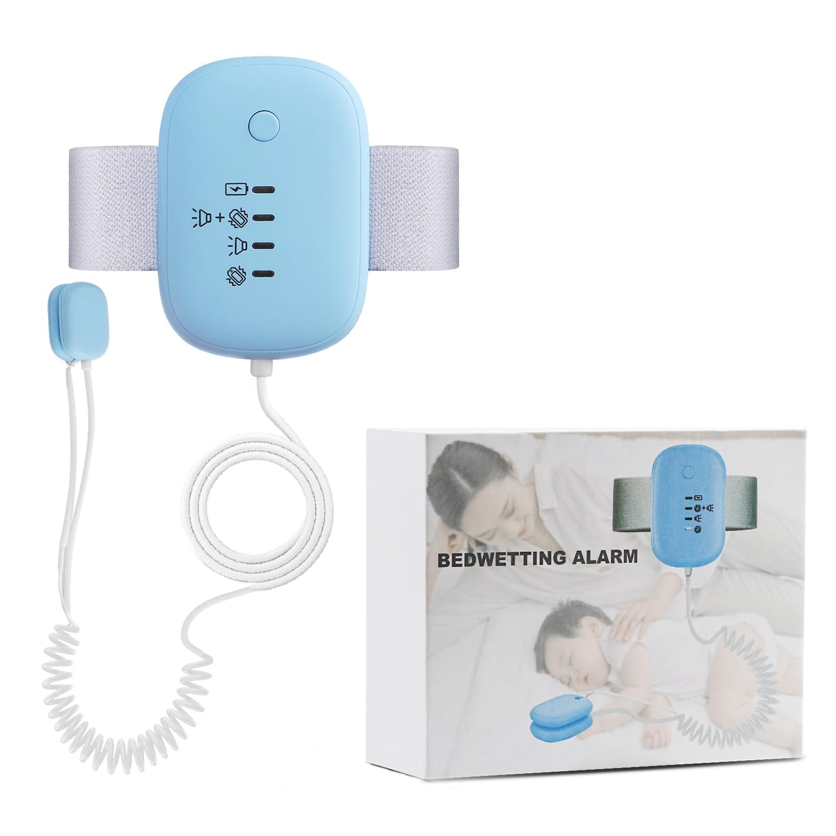 Tobiwibby bedwetting alarm heart design with gentle wake alerts for kids