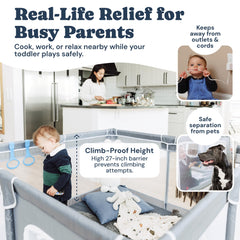 Todale Baby PlayPen 360-degree visibility for supervision