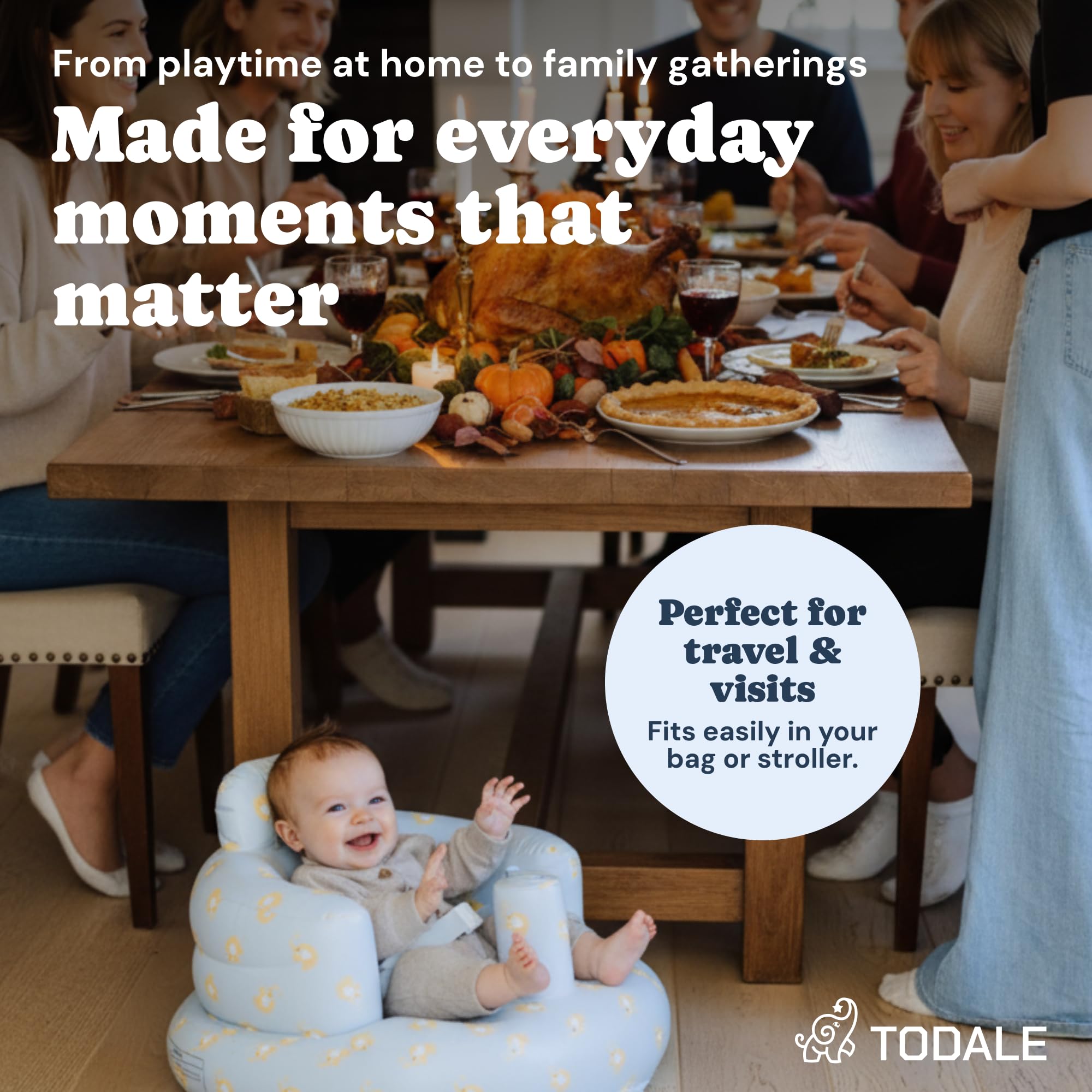 Todale bear blue design adds friendly charm to floor time.