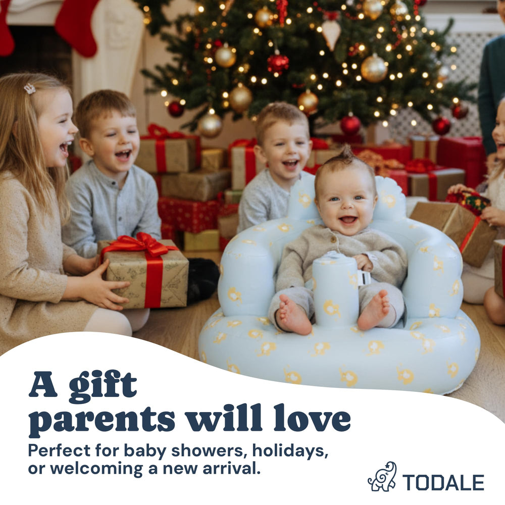 Todale floor time setup on a soft surface for stable seating.