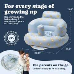 Todale head support cushions tiny necks during seated moments.