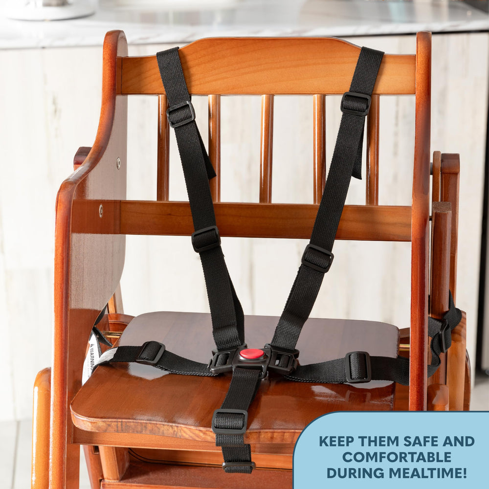 Todays Kids buckle system closeup highlights easy-release feature for parents