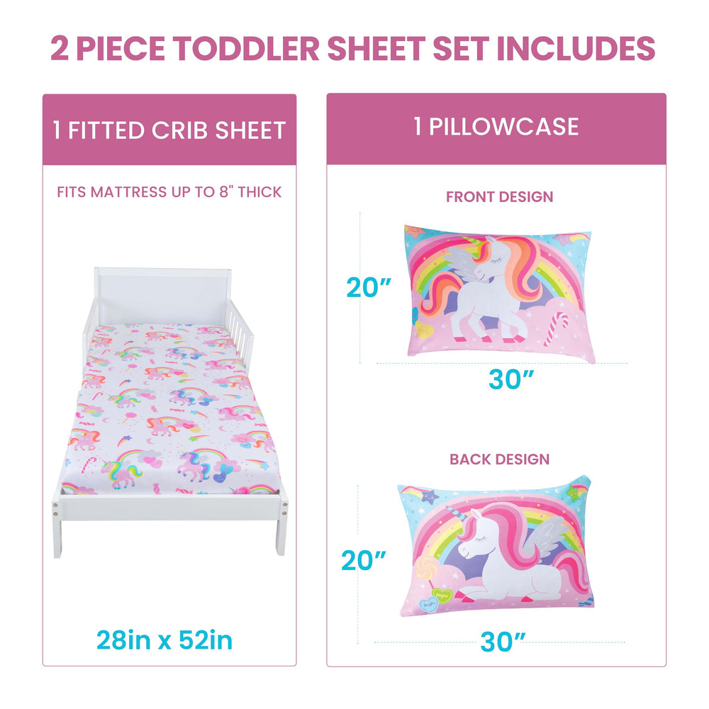 Todays Kids fade-resistant-colors keep the unicorn pattern vibrant after washes.