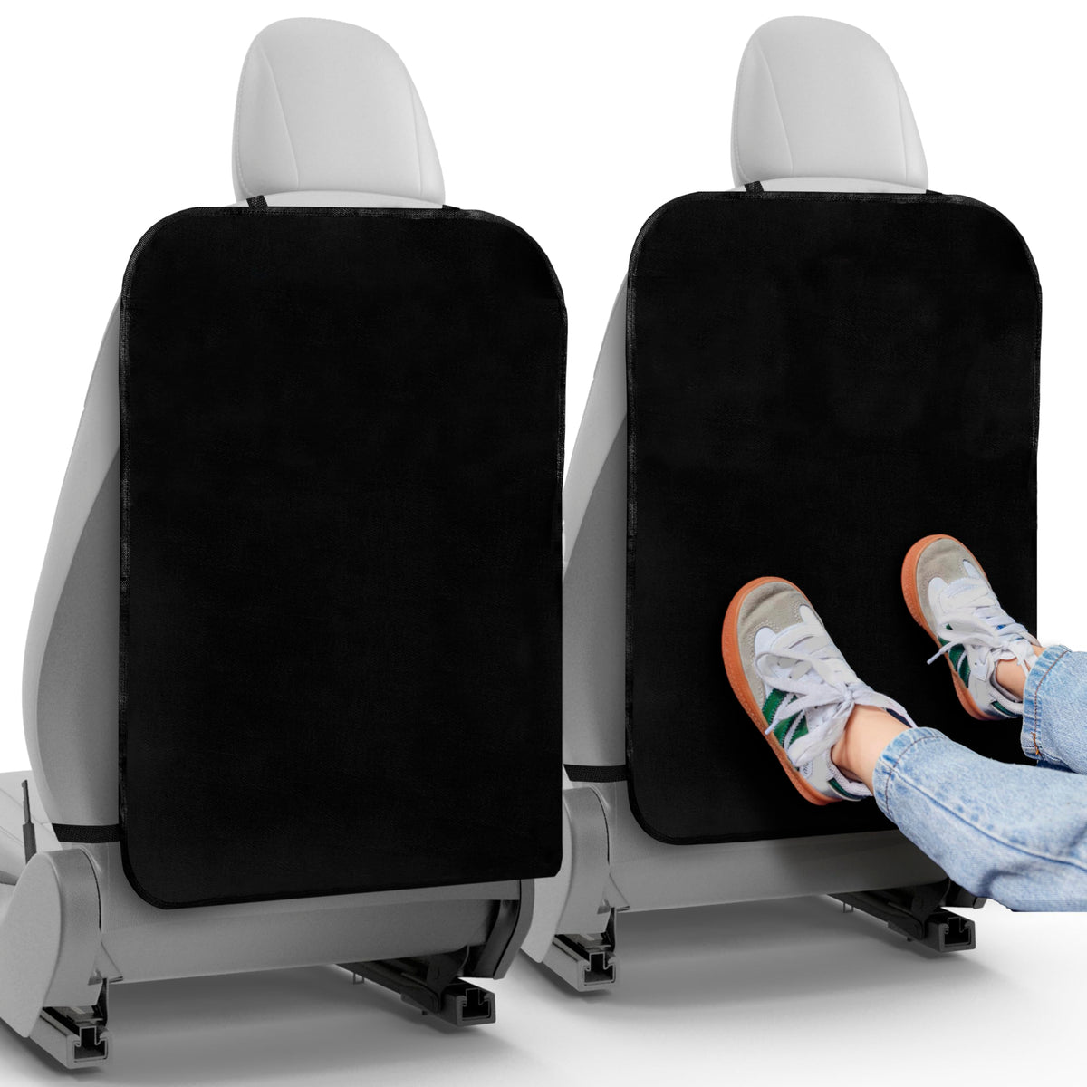 Todays Kids Kick Mats backseat organizer front view for easy access and spills protection.