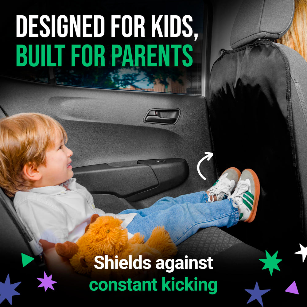 Todays Kids kick mats installation demonstrates quick strap setup.