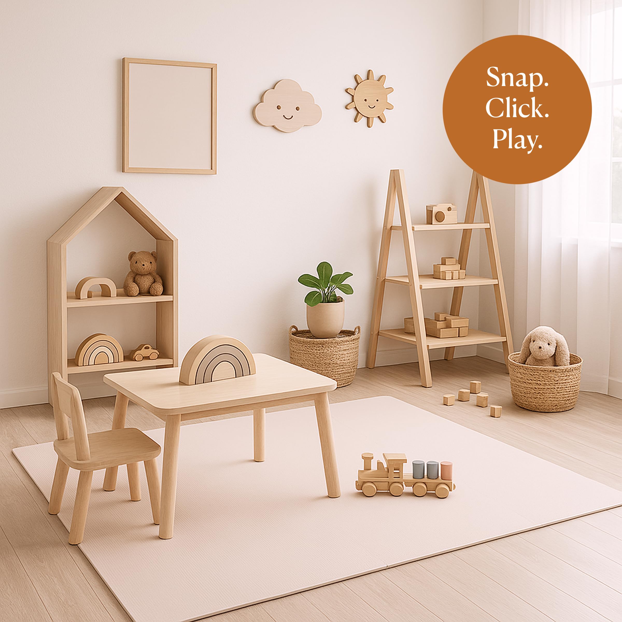 Toddlekind modular tiles mix and match for layouts.