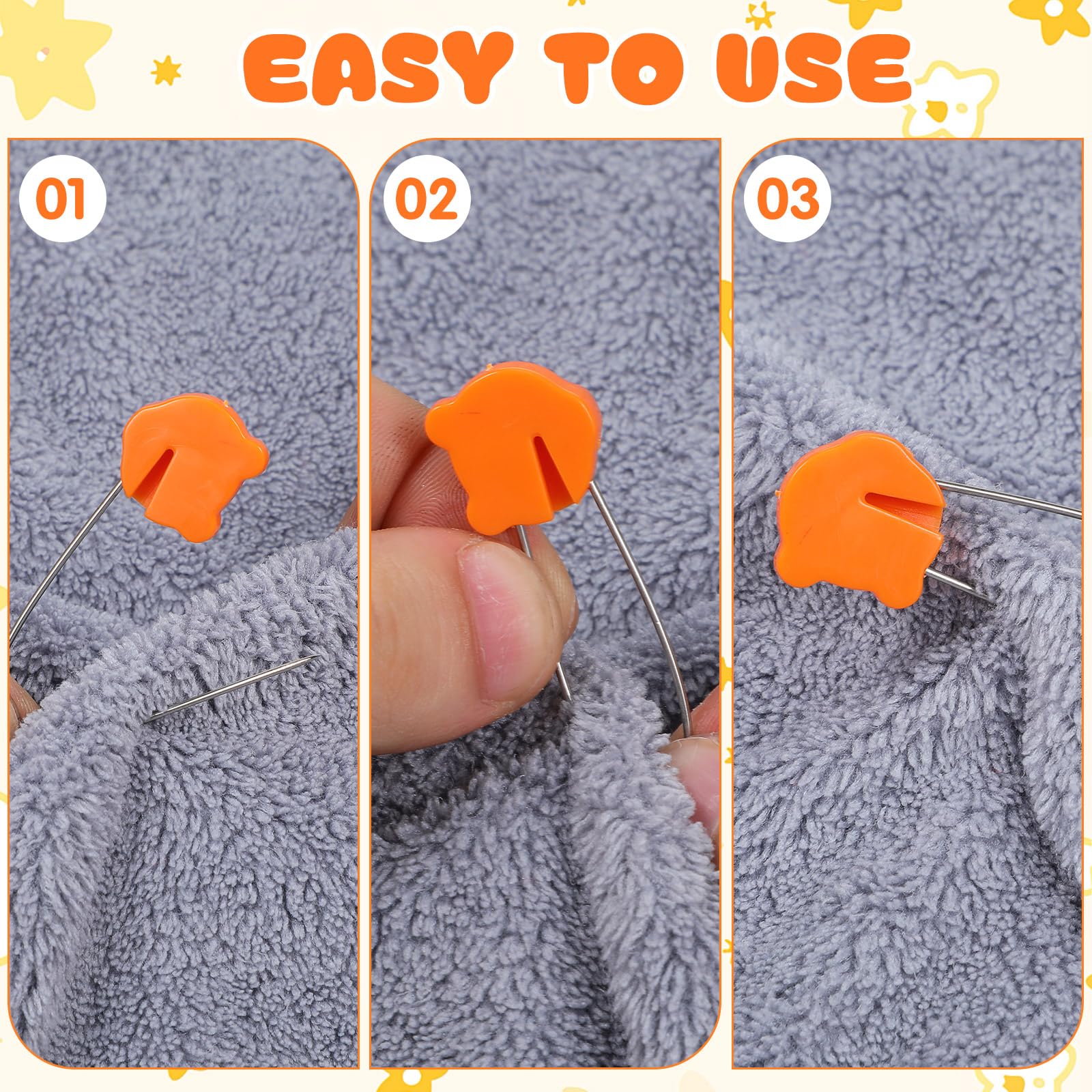 Toddmomy colorful animal designs help locate pins easily.