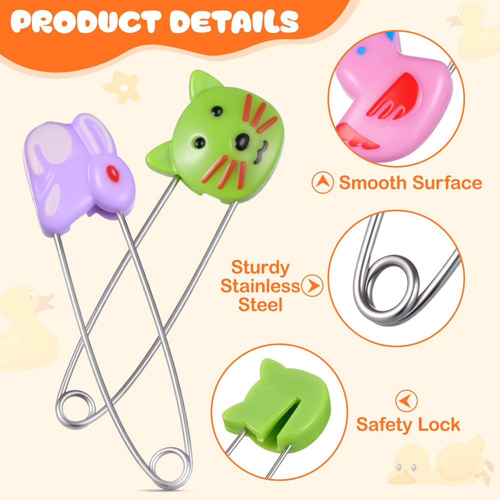 Toddmomy set of 10 pins provides spares for busy days.