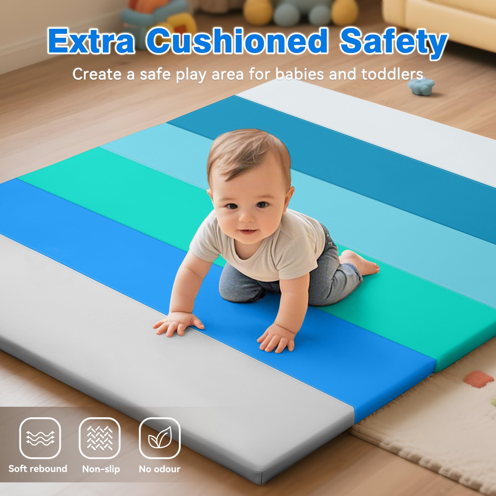 TODIBY Baby mat in a playpen demonstrates safe, durable construction