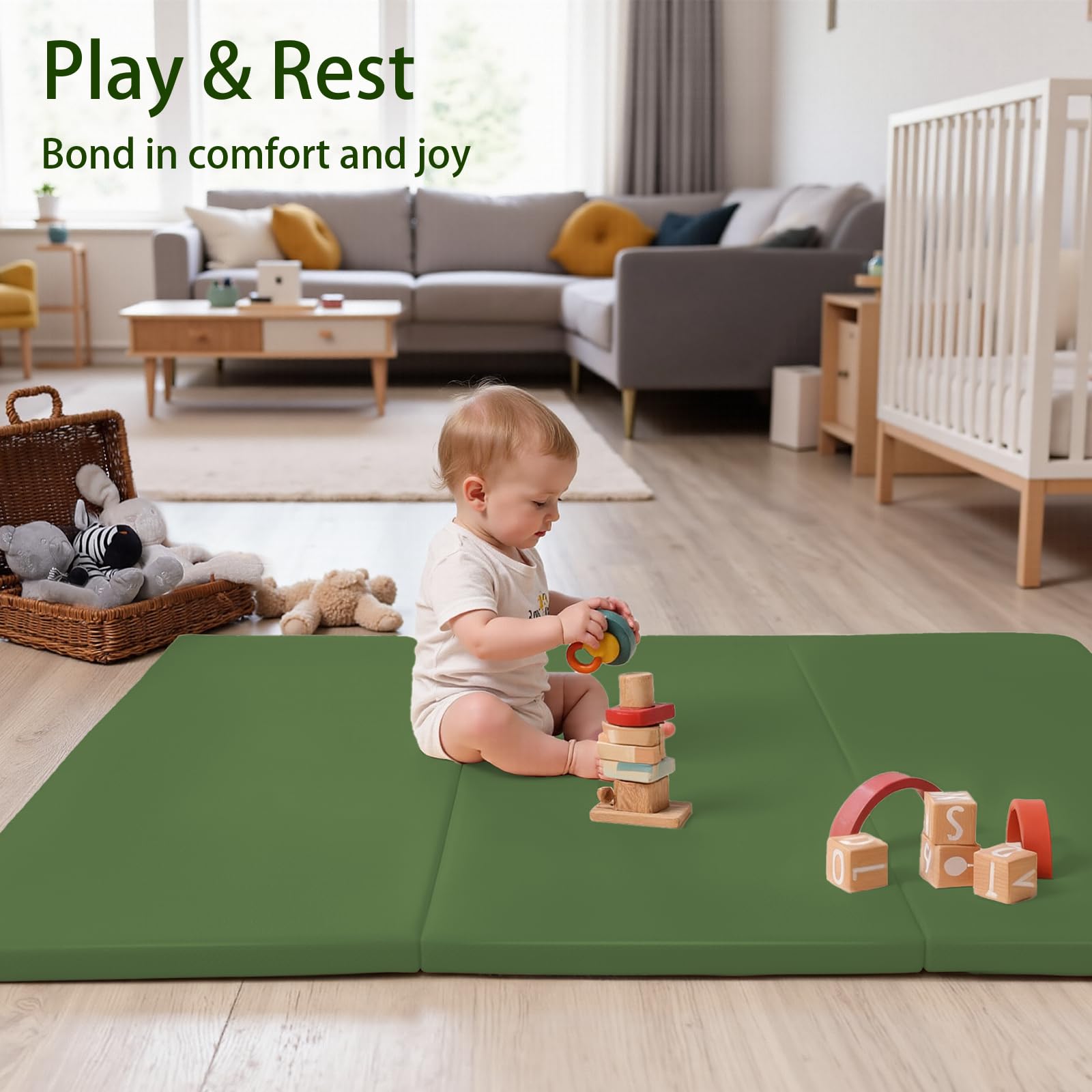 TODIBY trifold mat folds flat for quick setup or storage on trips