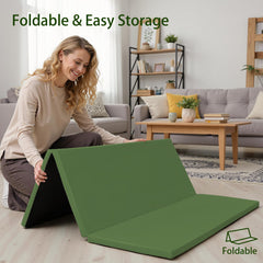 TODIBY play mat green folded design, ideal for compact storage and travel