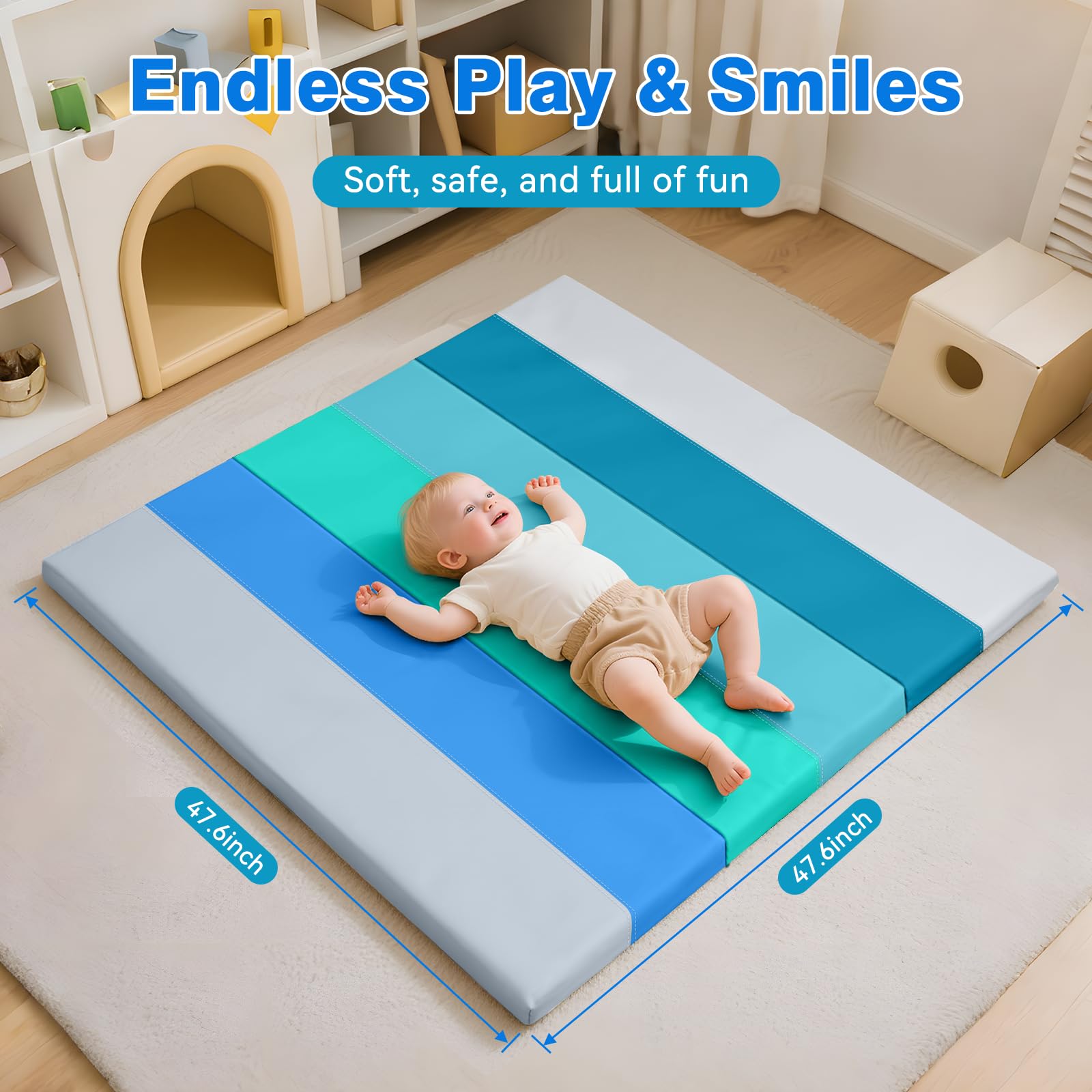TODIBY Large 48x48 inch surface suitable for indoor and outdoor play