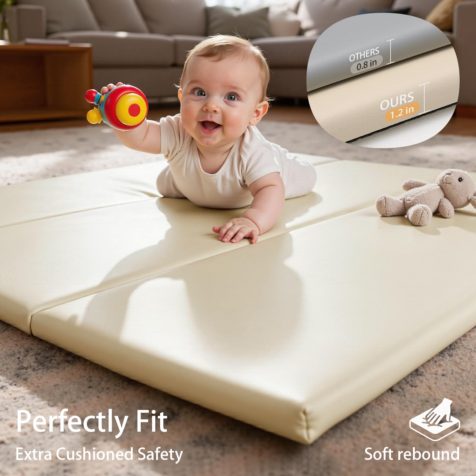 TODIBY PU leather surface is easy to wipe clean after spills.