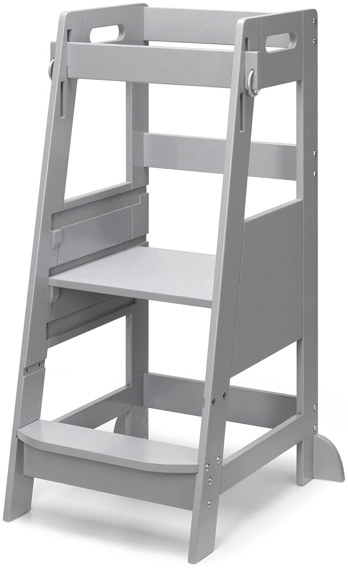 TOETOL Bamboo Toddler Step Stool platform enables adjustable height for growing kids