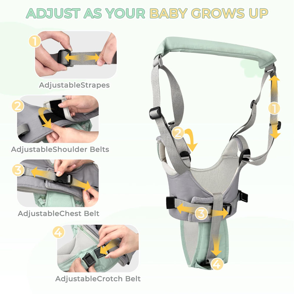 TOFFCAEA adjustable straps provide snug, balanced support for toddlers