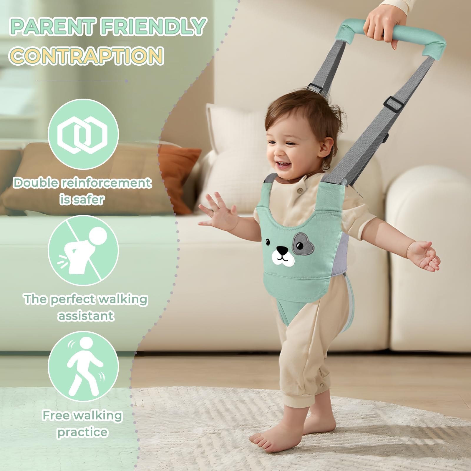 TOFFCAEA front view shows stable support for steady walking
