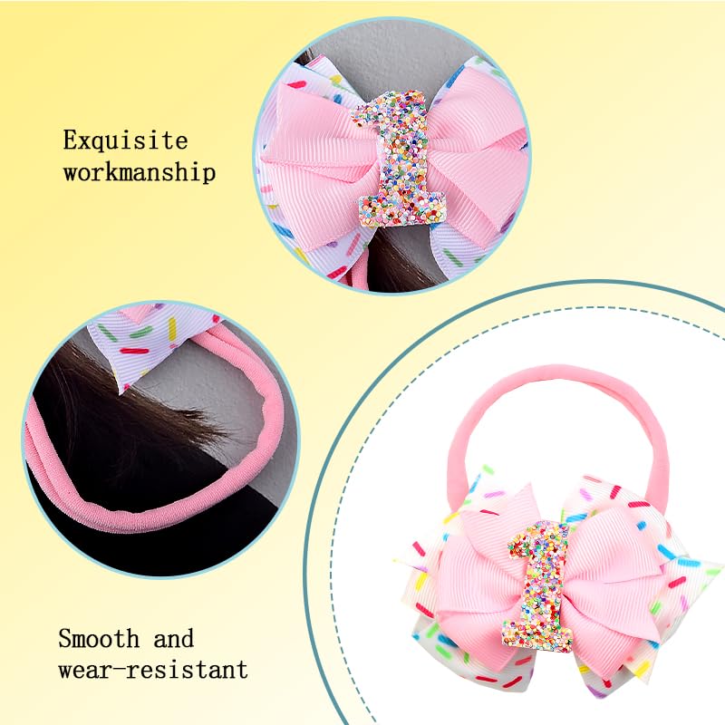 Tofwaol baby girl birthday hair accessory that stays secure.