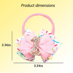 Tofwaol sprinkle birthday bow hairband for effortless matching outfits.