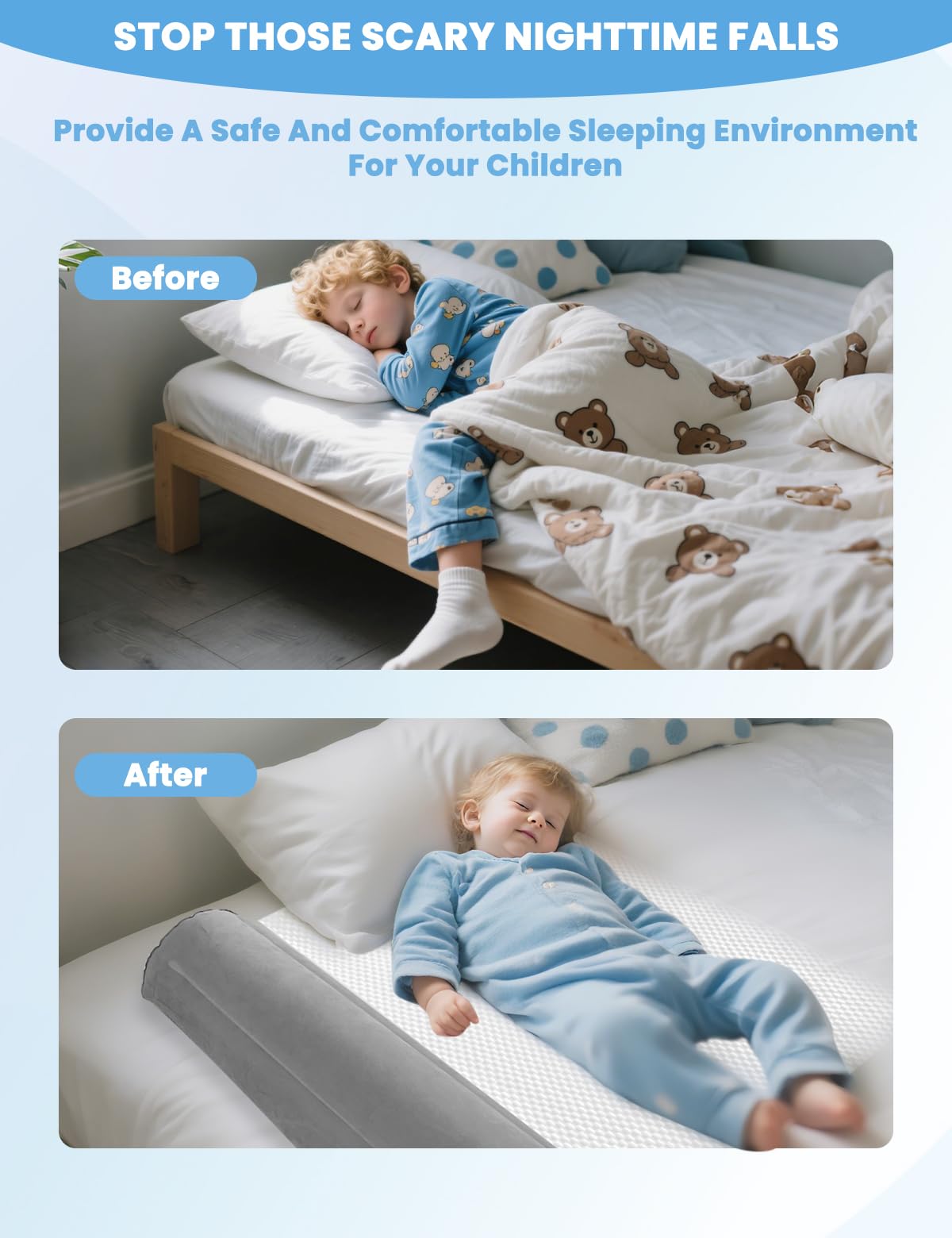 Toggloo hypoallergenic machine-washable cover offers easy cleaning and hygiene.