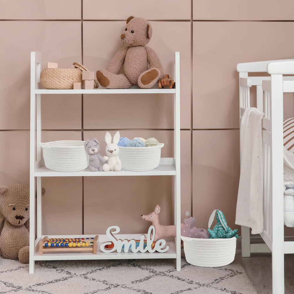 Togous bathroom storage basket holds toiletries for easy access.