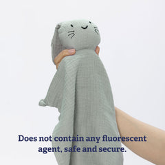 TOHARA bunny lovey embroidered design offers safe, comforting daily use.
