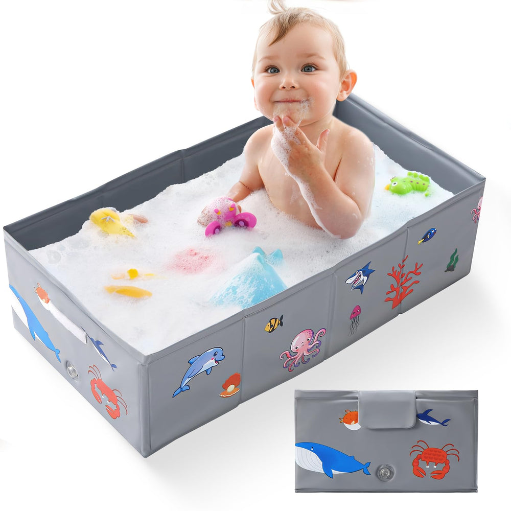 Tohetsuzp baby bathtub folded for compact storage and easy transport.